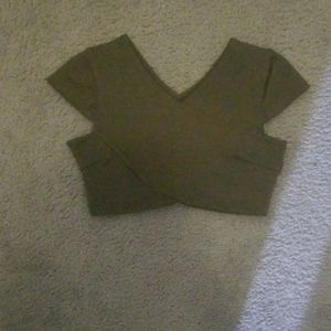 Green crop top